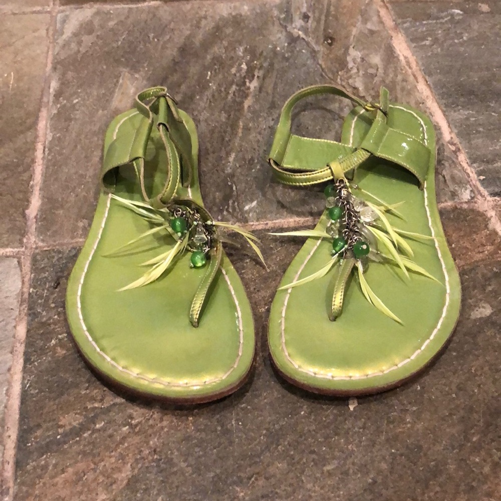 Bernardo green sandals